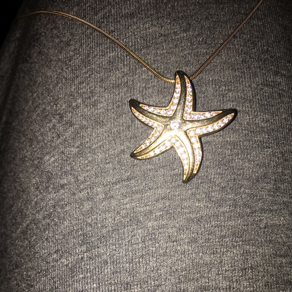 Unique Rose Gold Starfish Necklace